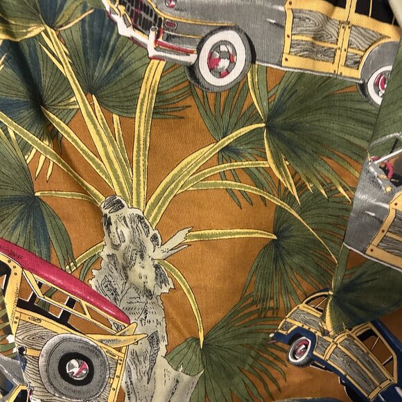 Vintage DIAMOND HEAD Sportswear Sz M Woodie Surf Cars Sleeveless Hawaiian Dress - Picture 5 of 12